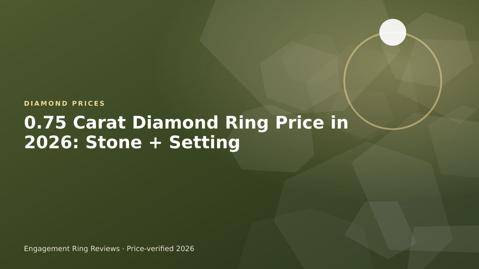 0.75 carat diamond engagement ring with a solitaire setting