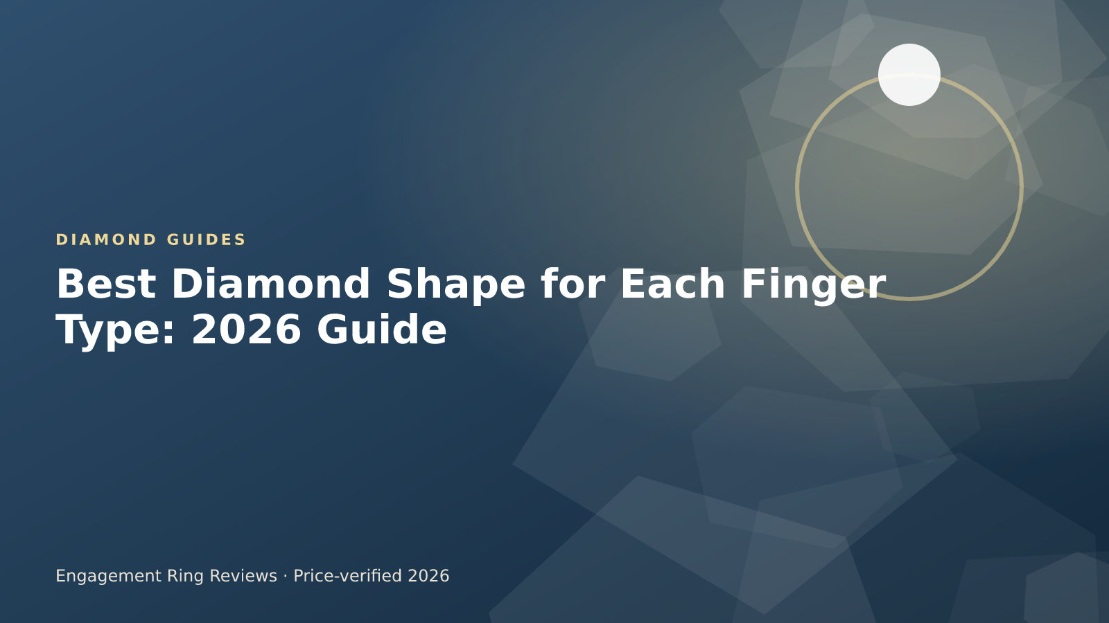 Oval, round, pear, emerald, and marquise diamond shapes shown on different finger proportions