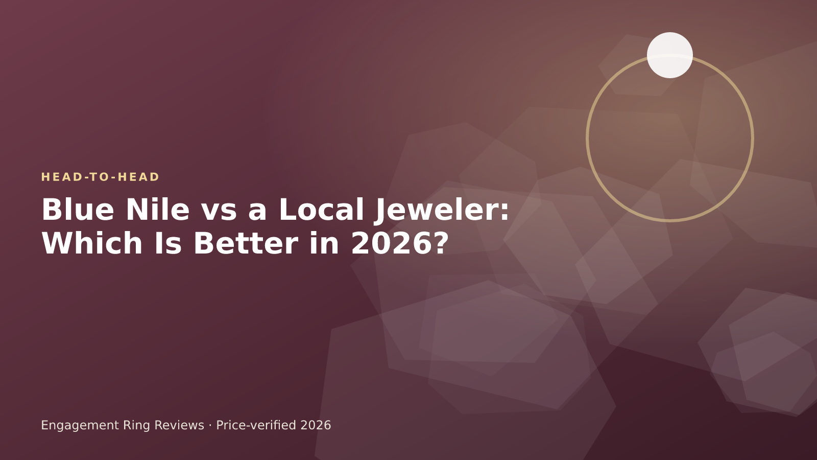 Blue Nile online diamond ring shopping compared with a local jeweler showroom