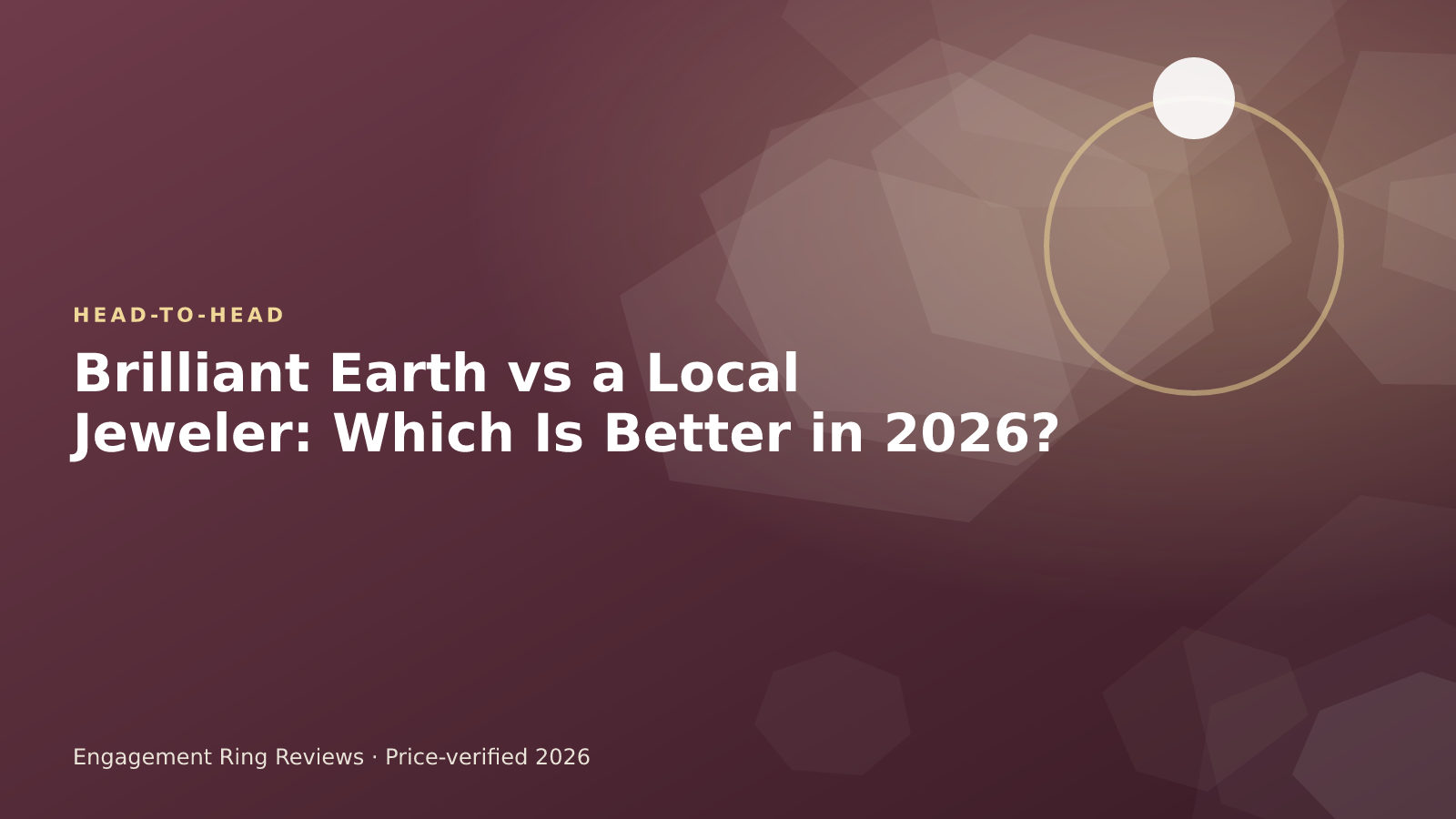 Brilliant Earth and local jeweler engagement ring comparison